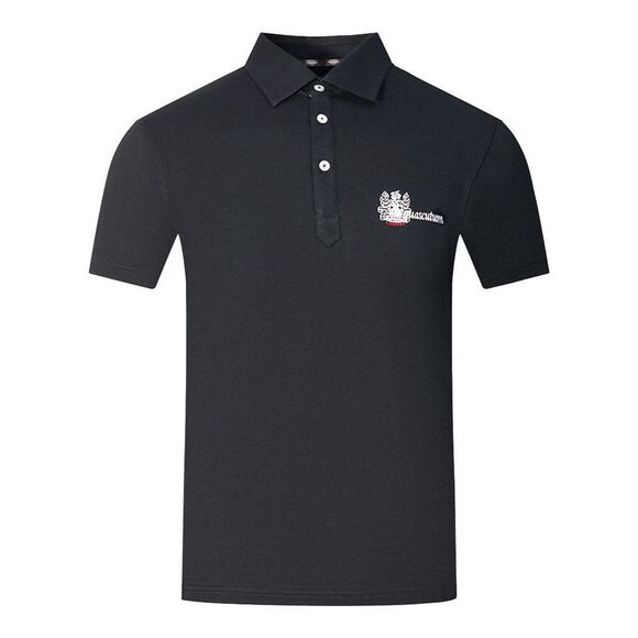 Aquascutum Unisex Adult Aldis London Logo Polo Shirt / Black/White
